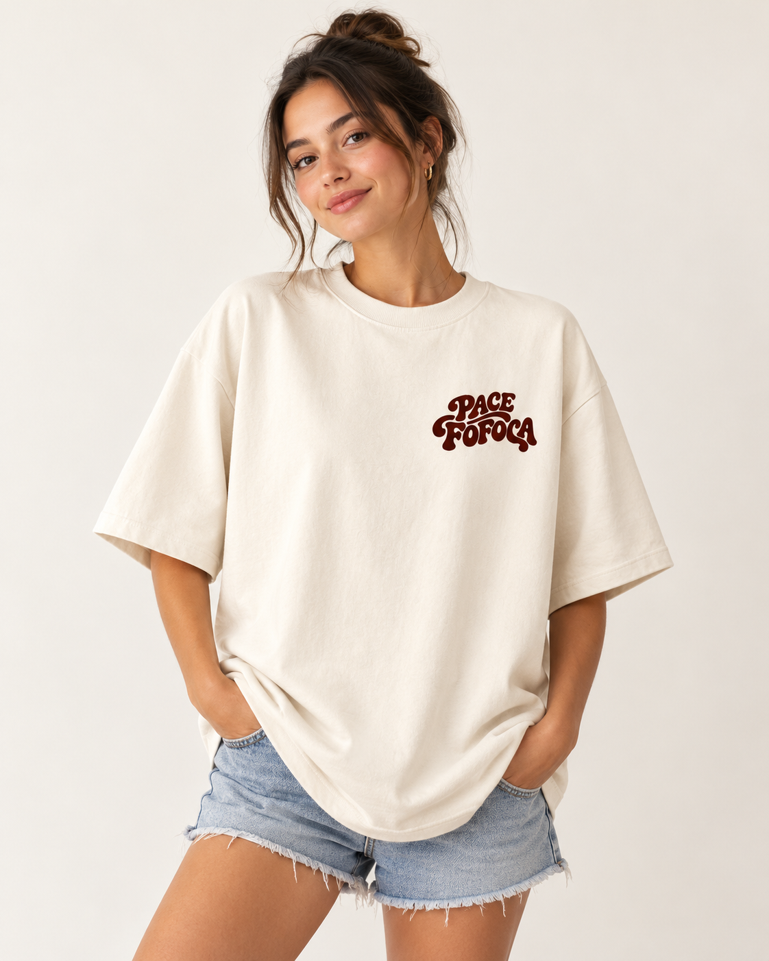 Camiseta Pace Fofoca - Creme